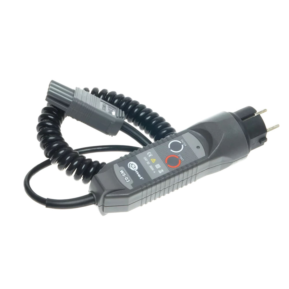 WS-03 Schuko adapter START gombbal