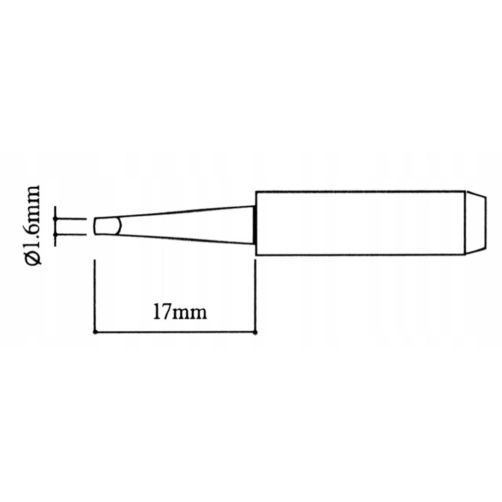 Pákahegy 1,6 mm lapos, 900M-T-1.6D SILVER