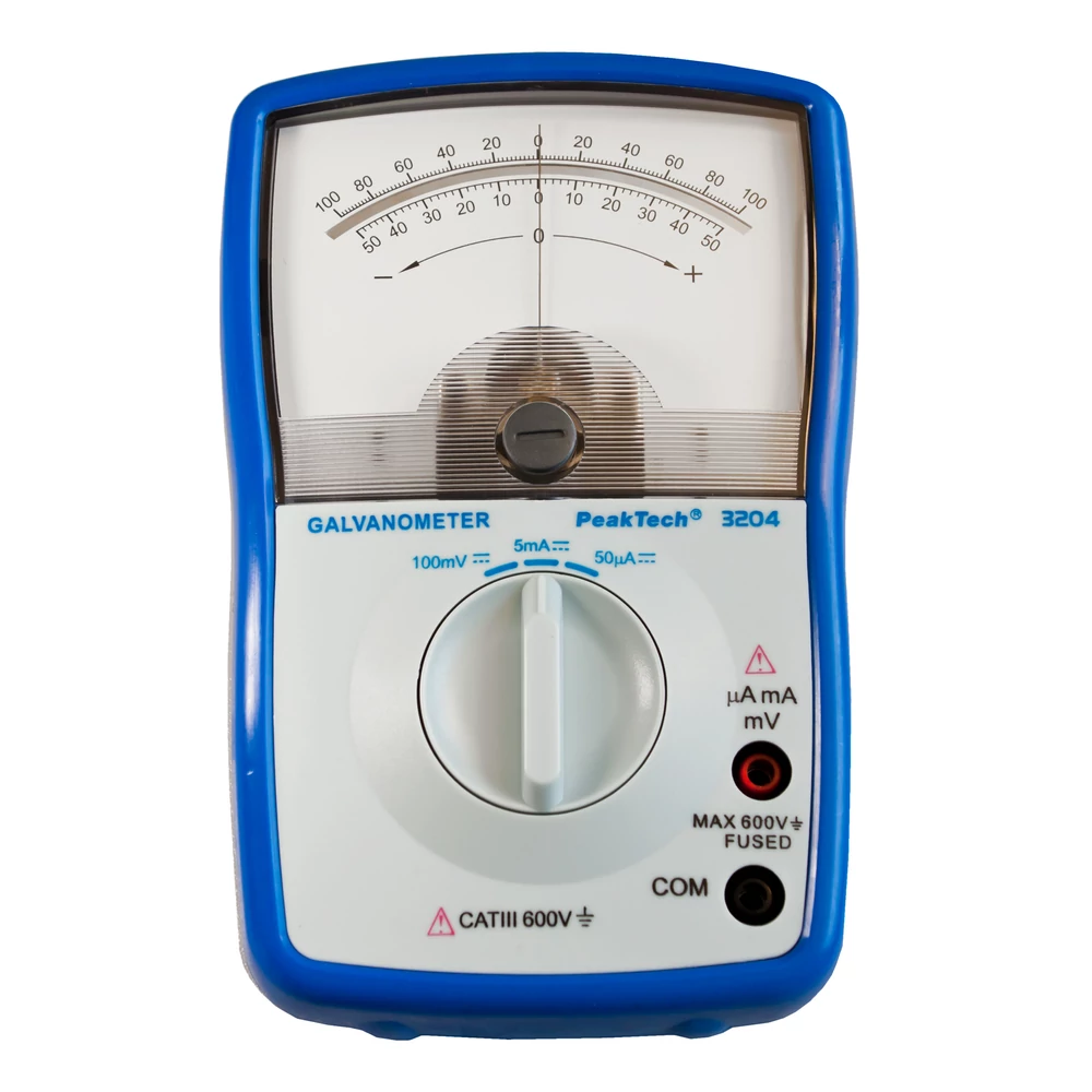 Peaktech 3204, Analóg galvanométer, Pontosság: 3%, 100mV, 5mA