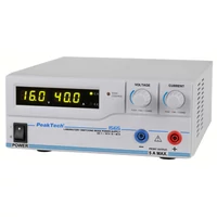 Peaktech 1565 - Kapcsolóüzemű labortápegység, 1 - 16 V / 0 - 40 A DC, USB