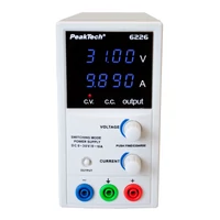 Peaktech 6226 - Laboratóriumi kapcsolóüzemű DC tápegység, 0 - 30 V / 0 - 10 A DC
