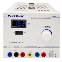 Peaktech 6300 - Szimmetrikus DC labortápegység, 0 - ±15 V / 30 V DC max