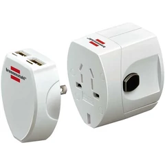 Univerzális Világutazó adapter, földeletlen, USB