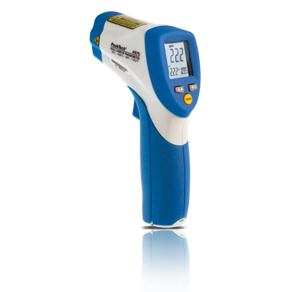 Peaktech 4975 - Infra hőmérő, kettős lézeres irányzék, -50 … +650°C