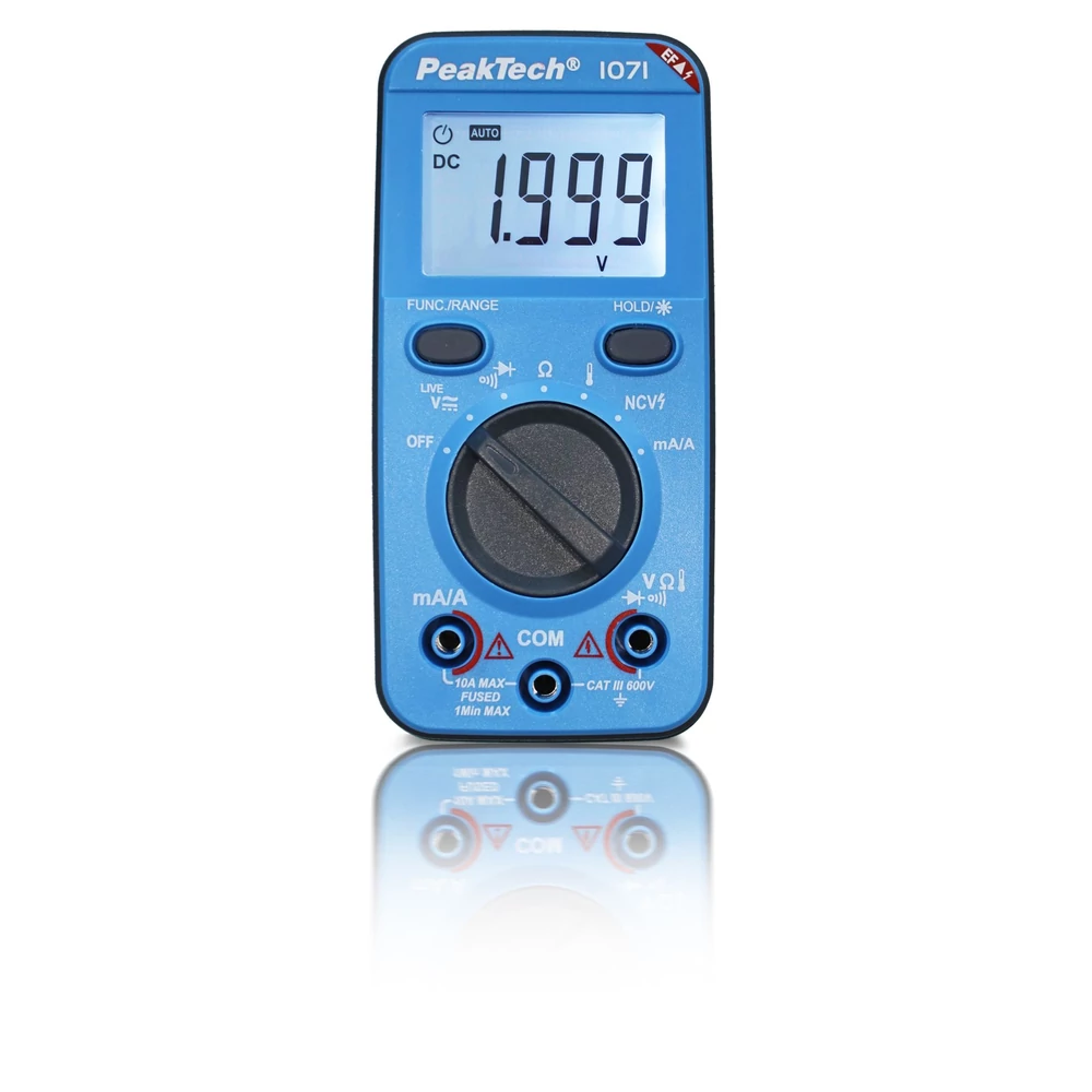 Peaktech 1071, Digitális multiméter, Pontosság: 0,5%, 600V, 20MOhm