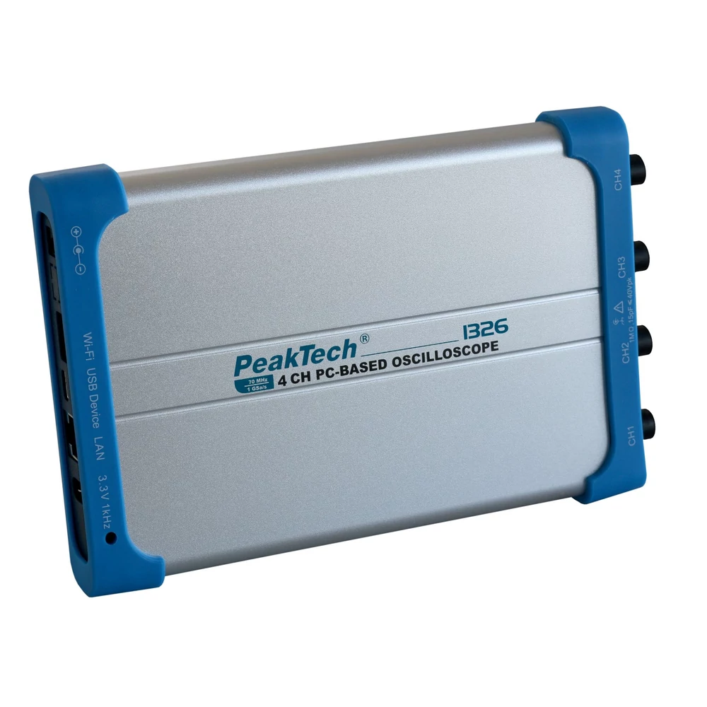 Peaktech 1326 - PC oszcilloszkóp - 70MHz/4CH, 1GSa/s