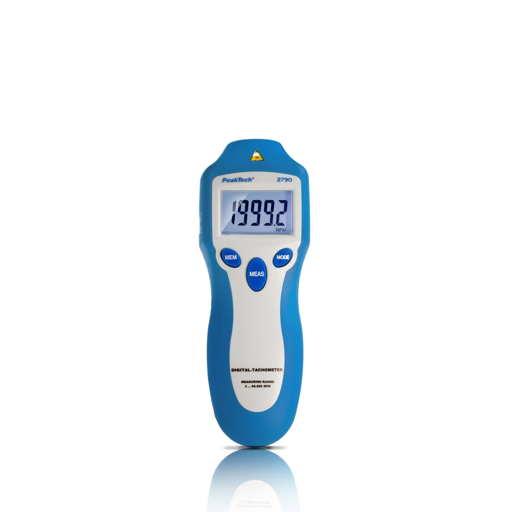 Peaktech 2790 - Optikai fordulatszámmérő, 5 digit