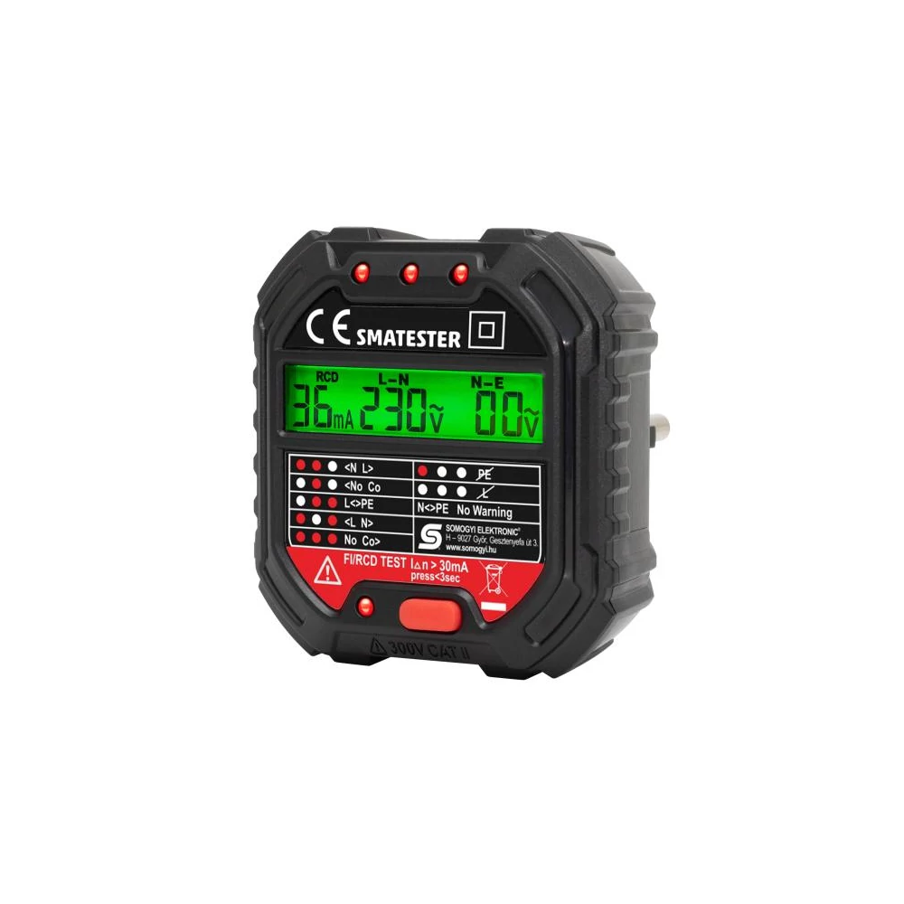 SMATESTER Konnektor és RCD teszter