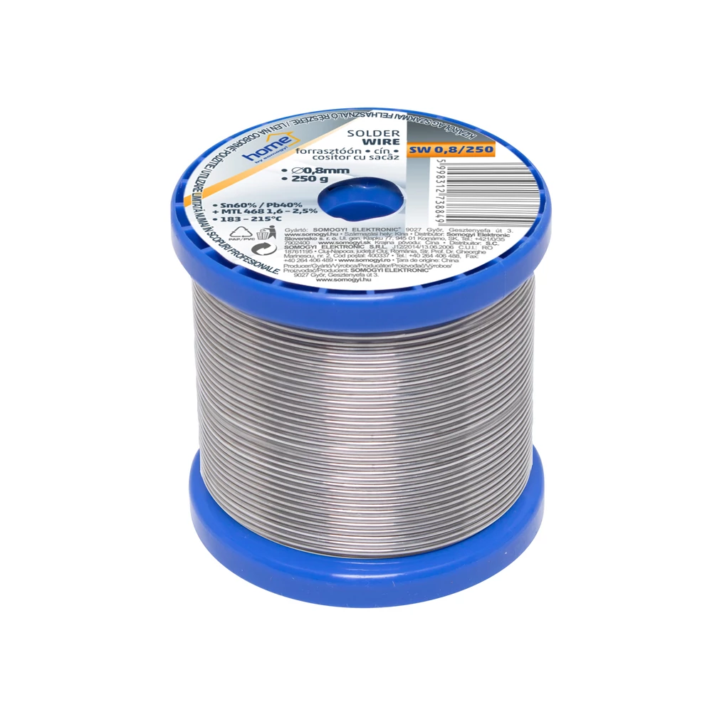 Forrasztóón, 0,8mm, 250g