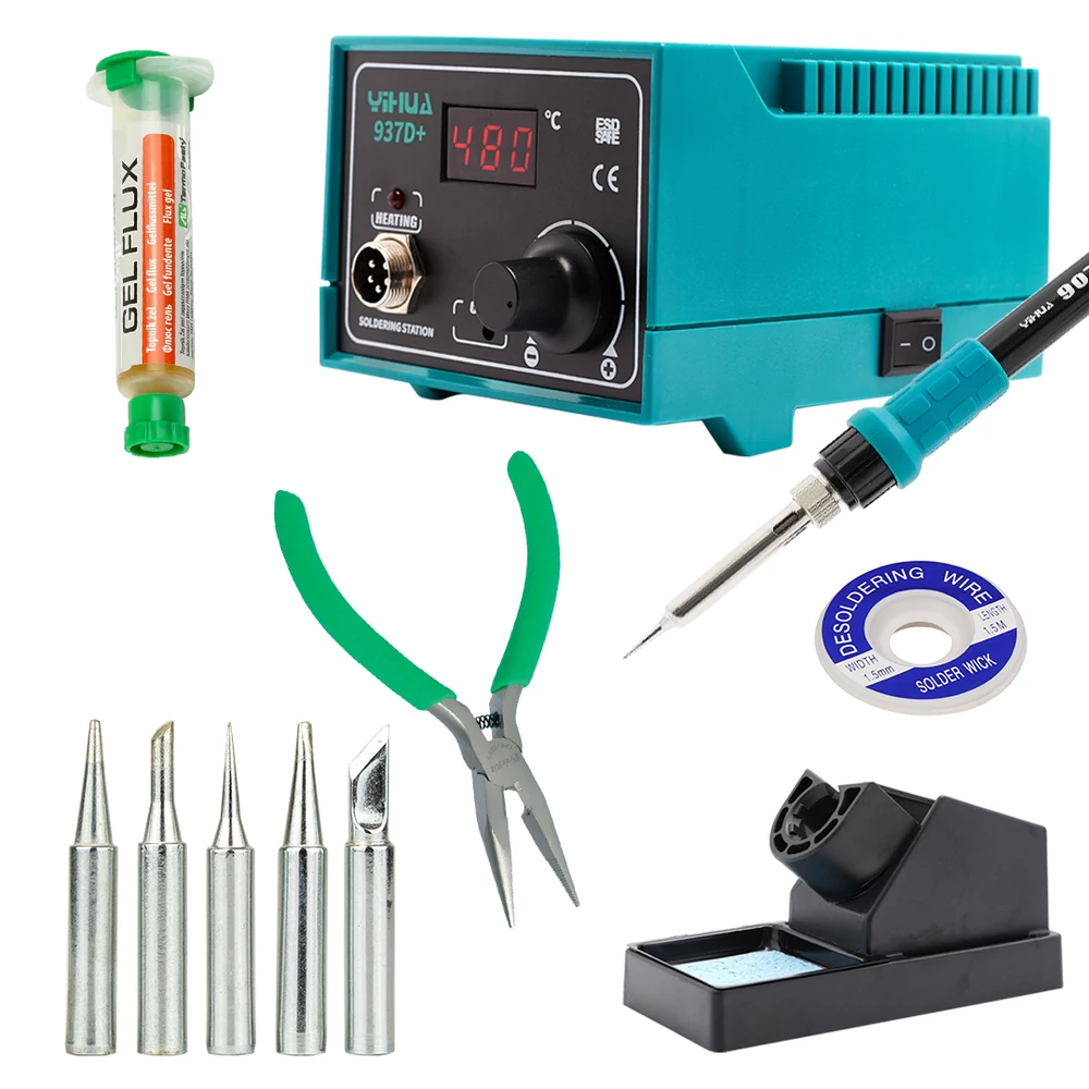 Yihua 937D+ KIT10 Forrasztóállomás készlet