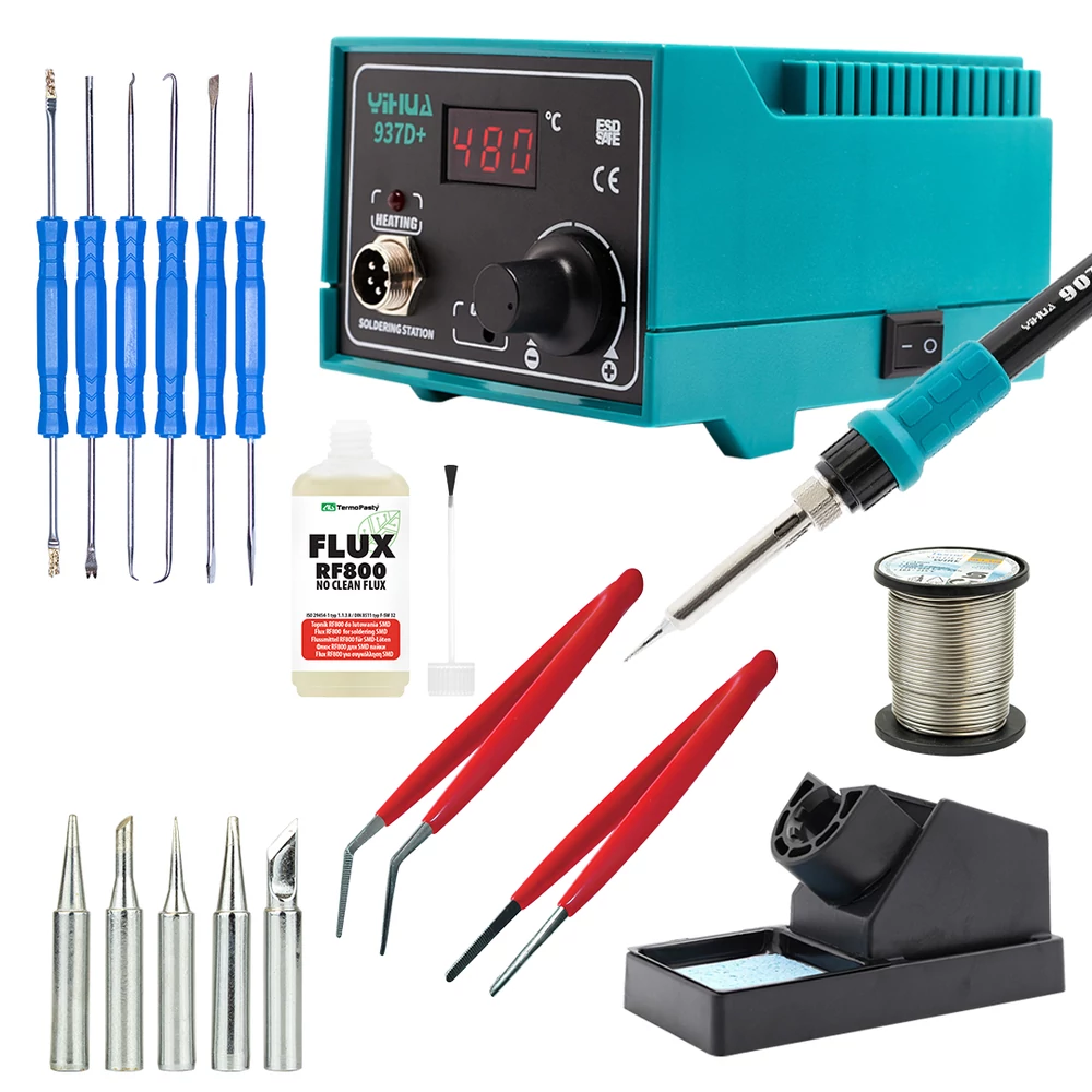 Yihua 937D+ KIT14 Forrasztóállomás készlet