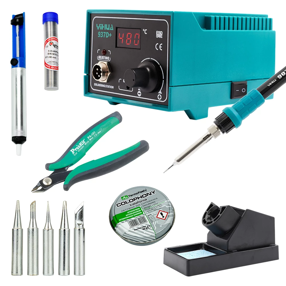 Yihua 937D+ KIT15 Forrasztóállomás készlet