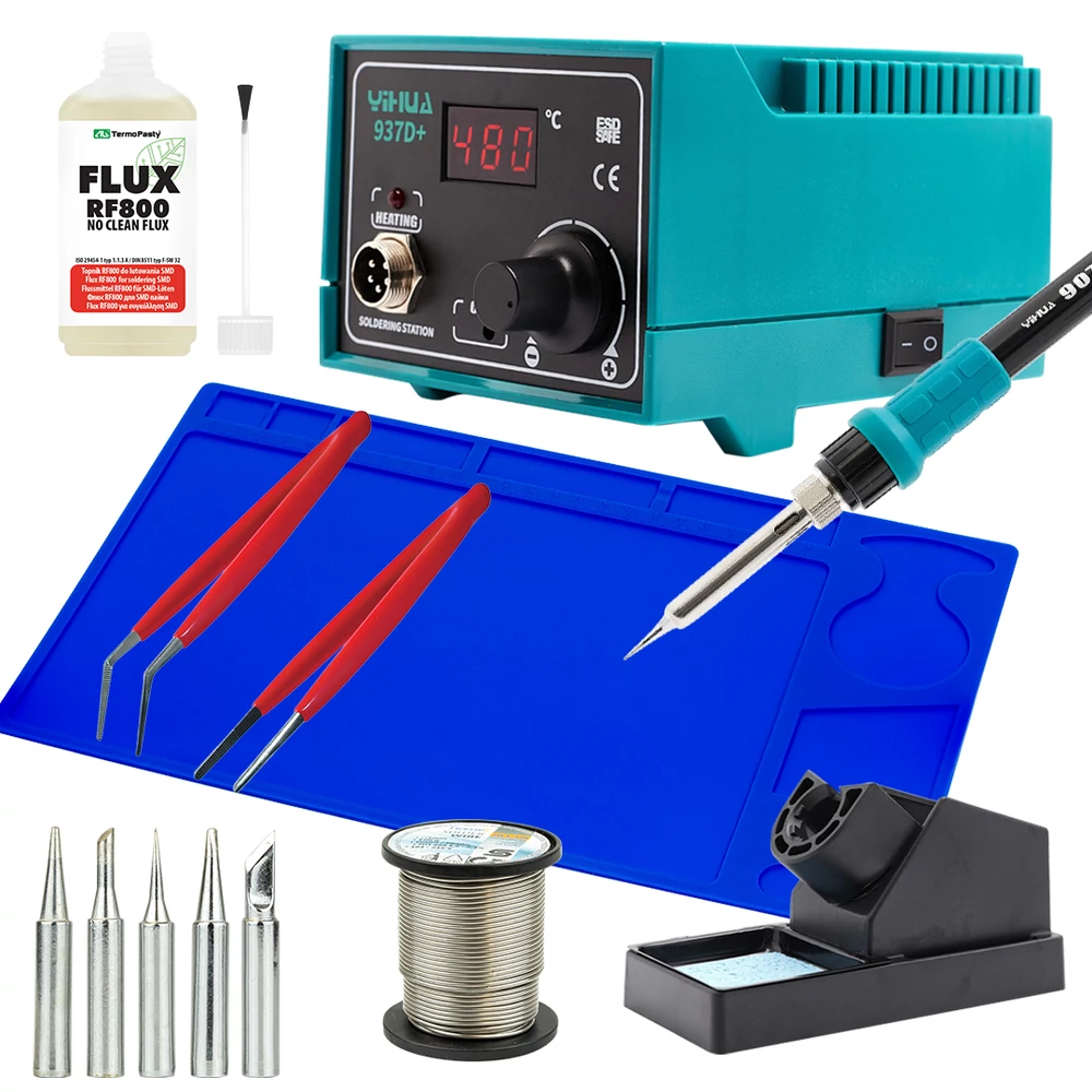 Yihua 937D+ KIT9 Forrasztóállomás készlet