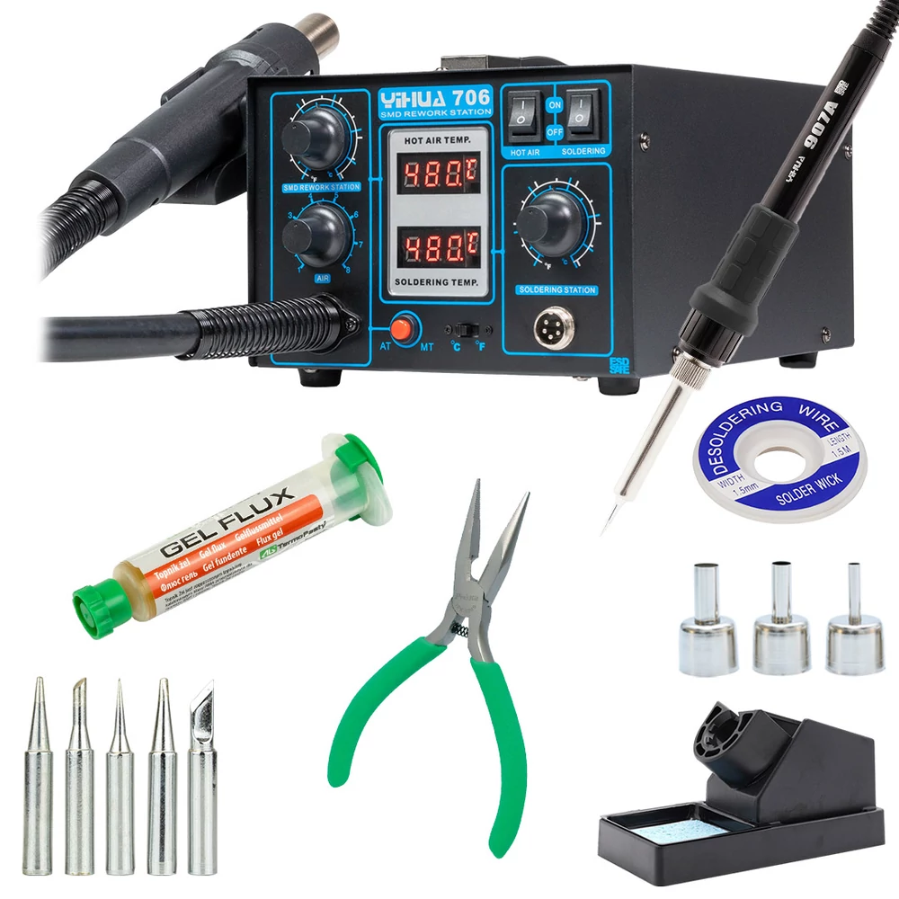 Yihua 706 KIT10 Forrasztóállomás készlet