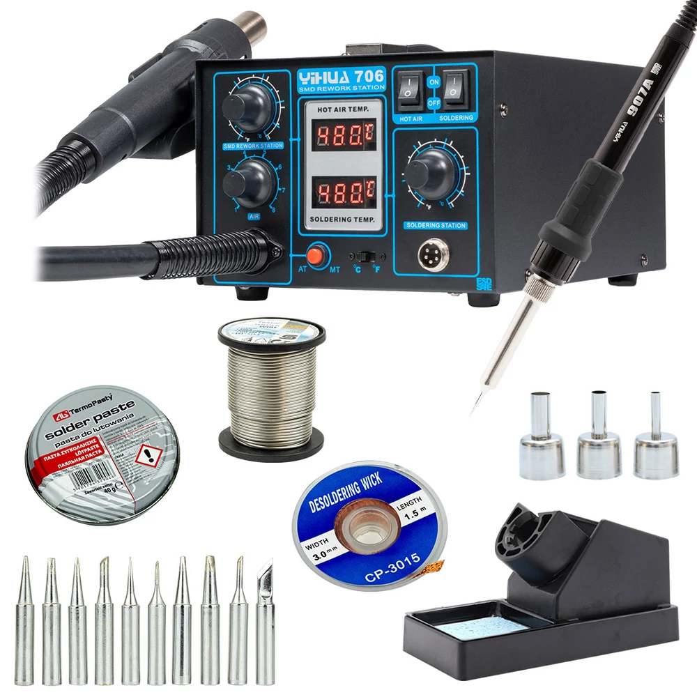 Yihua 706 KIT3 Forrasztóállomás készlet