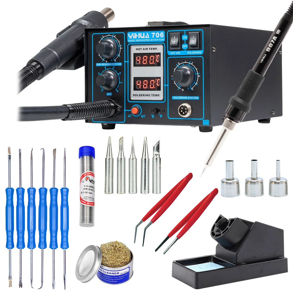 Yihua 706 KIT5 Forrasztóállomás készlet