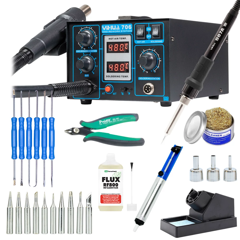 Yihua 706 KIT8 Forrasztóállomás készlet