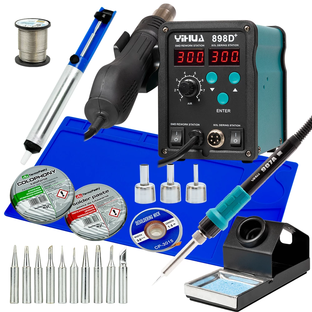 Yihua 898DP KIT4 Forrasztóállomás készlet