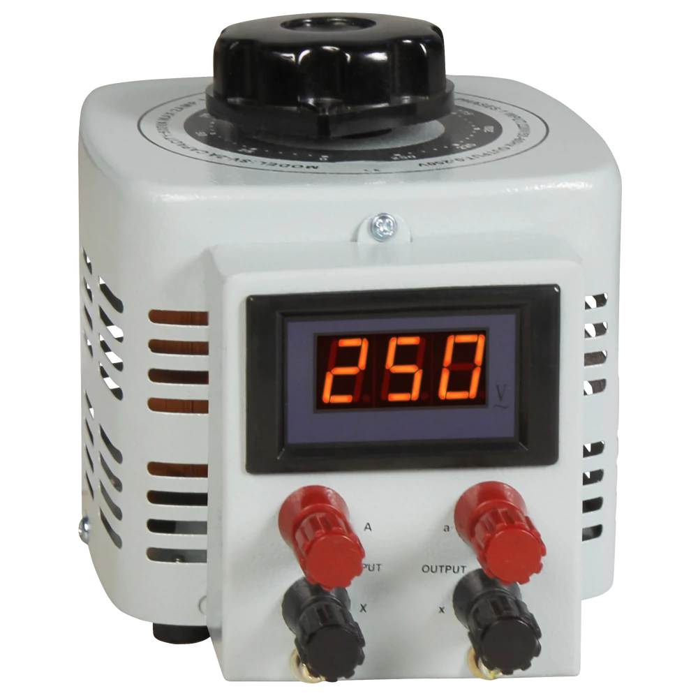 Szabályozható toroid transzformátor, digitális, 0…250 V / 500 W, McPower V-2000 LED