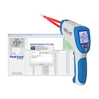 Peaktech 4960 - Infra hőmérő és hőmérő, kettős lézeres irányzék, USB, -50 … +1200°C