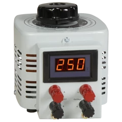 Szabályozható toroid transzformátor, digitális, 0…250 V / 500 W, McPower V-2000 LED