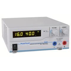 Peaktech 1565 - Kapcsolóüzemű labortápegység, 1 - 16 V / 0 - 40 A DC, USB