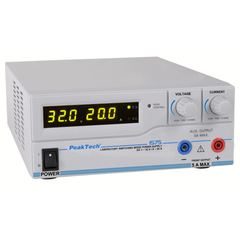 Peaktech 1575 - Kapcsolóüzemű labortápegység, 1 - 32 V / 0 - 20 A DC, USB