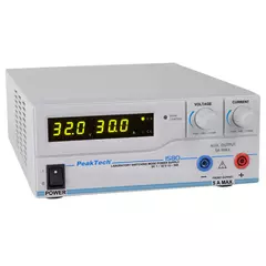 Peaktech 1580 - Kapcsolóüzemű labortápegység, 1 - 32 V / 0 - 30 A DC, USB