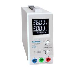 Peaktech 6135 - Kapcsolóüzemű DC tápegység, 1 - 36 V / 0 - 3 A DC