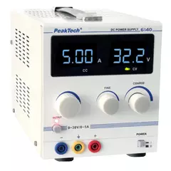 Peaktech 6140 - Digitális labortápegység, 0 - 30 V / 0 - 5 A DC