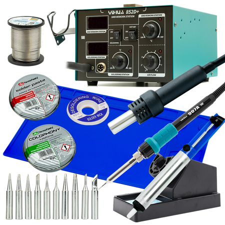 Yihua 852D+ KIT4 Forrasztóállomás készlet