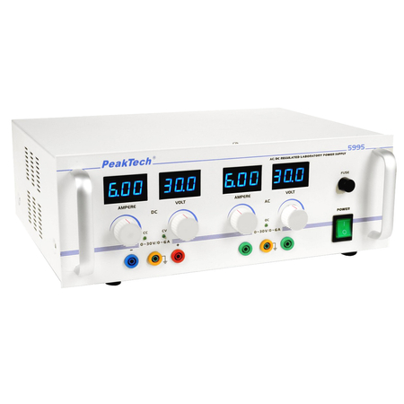 Peaktech 5995 - AC/DC labortápegység 0 - 30 V / 0 - 6 A