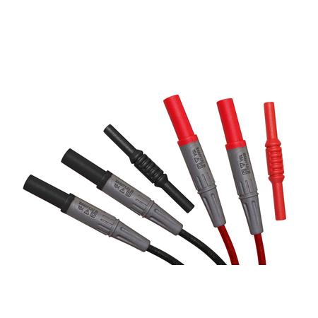 Peaktech 7005 - Mérőzsinór banán/banán, toldóadapterrel
